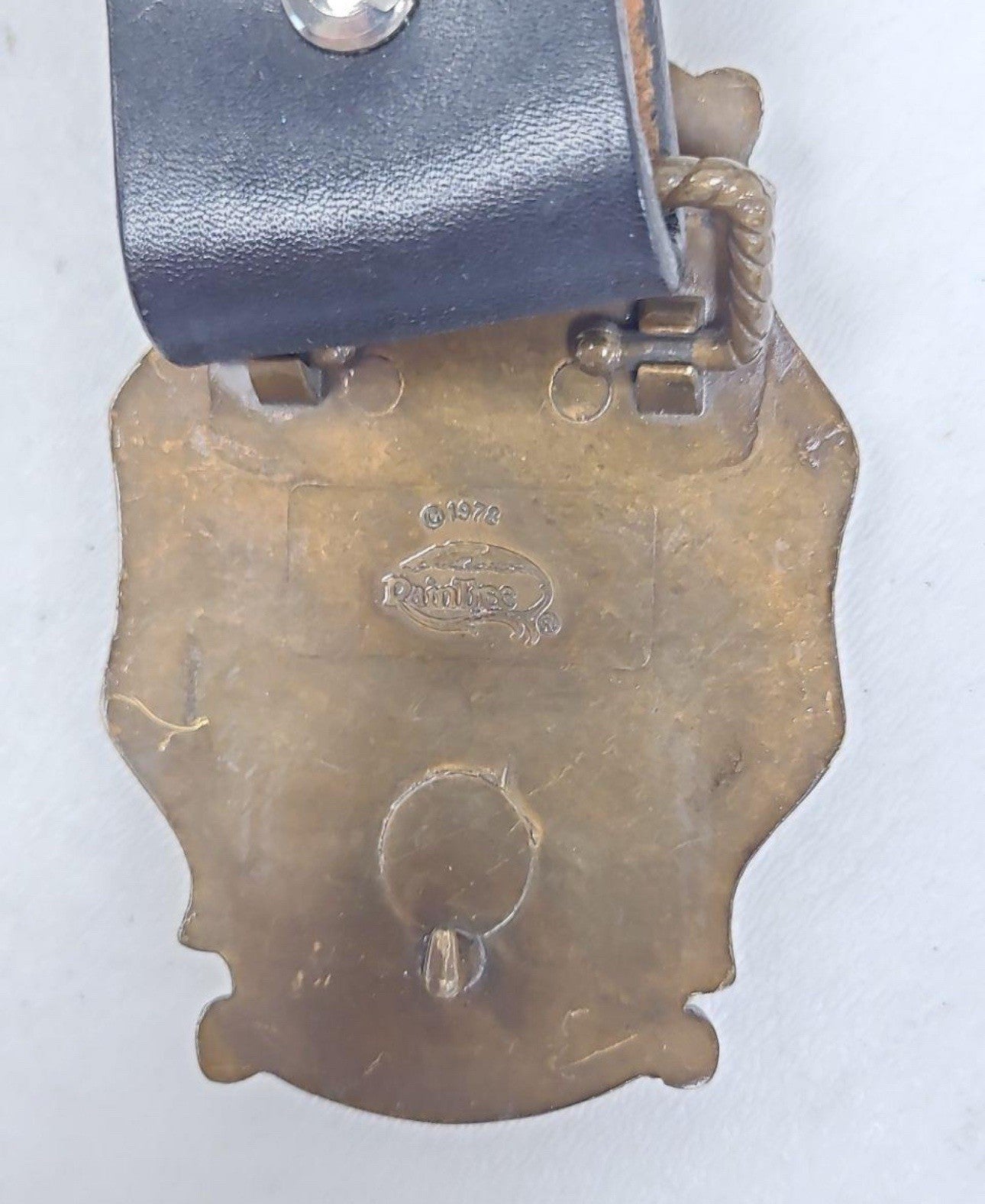 Vintage Harley Davidson Tooled Leather Belt w Vtg Buckle 30/38 Ride To Live