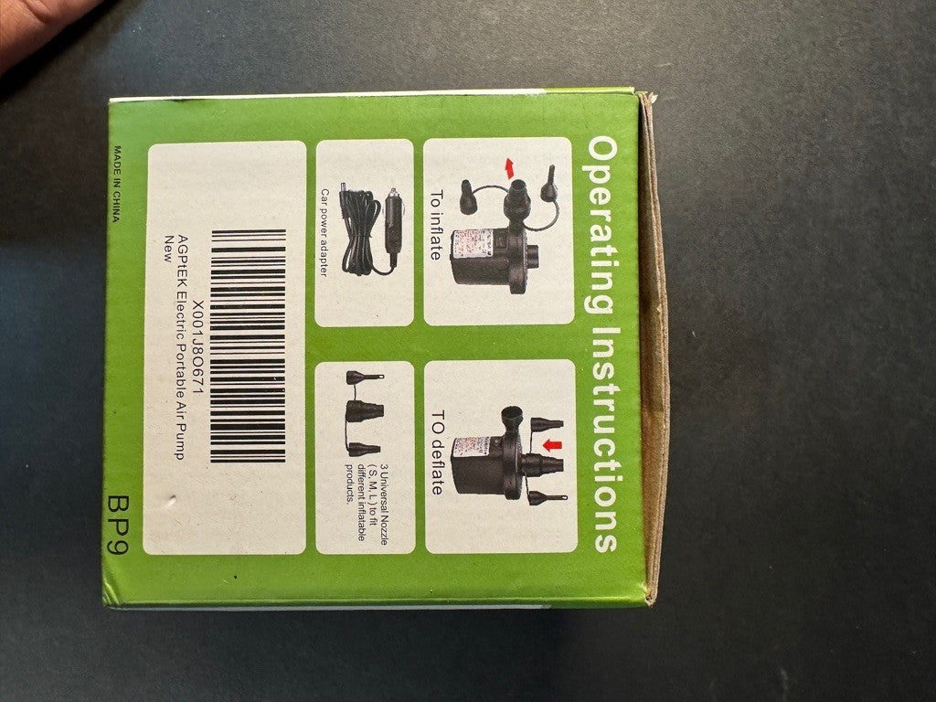 AGPTEK Two Way Electric Air Pump Inflator Deflator HT-202