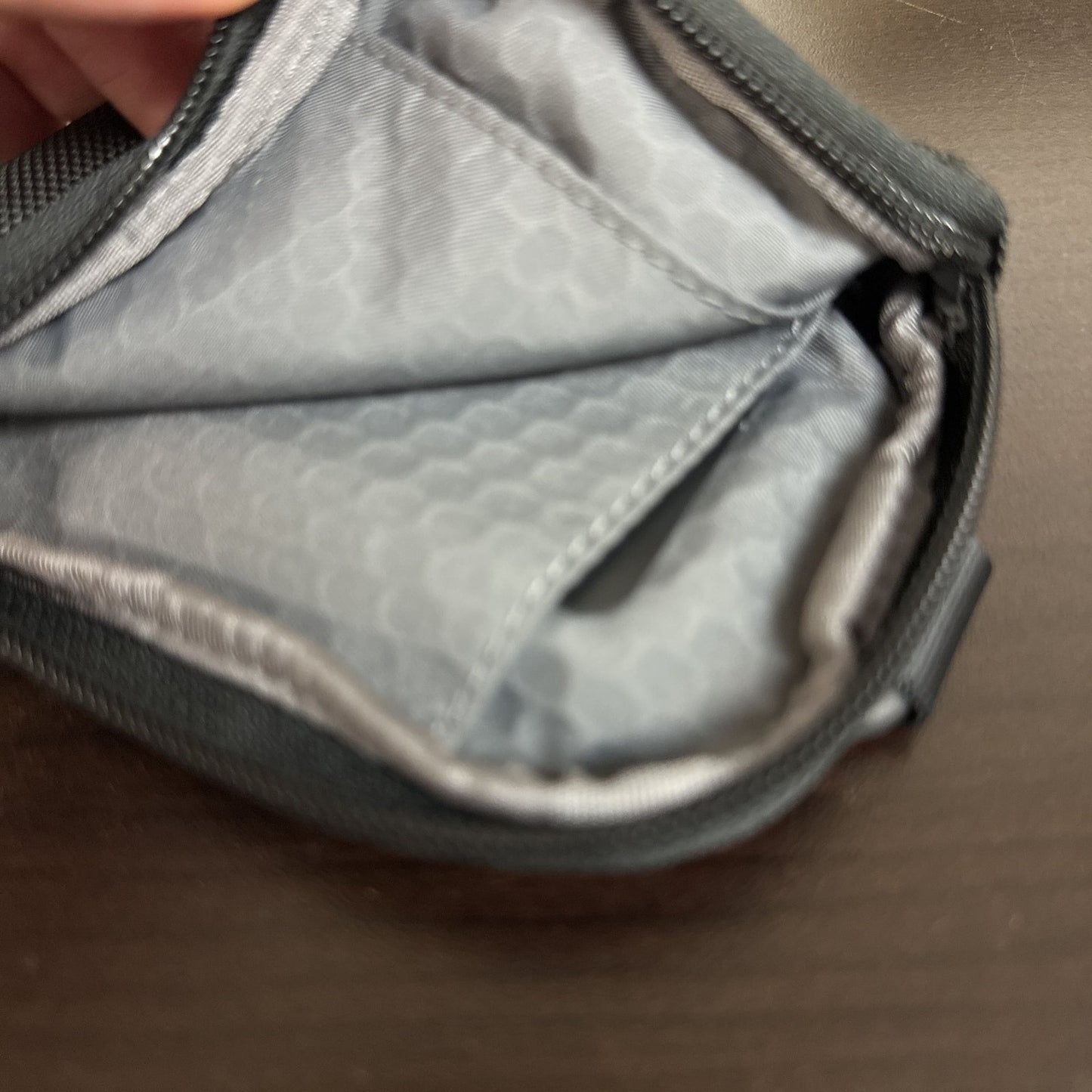 TUMI Black Nylon Small Pouch with Carabiner Clip