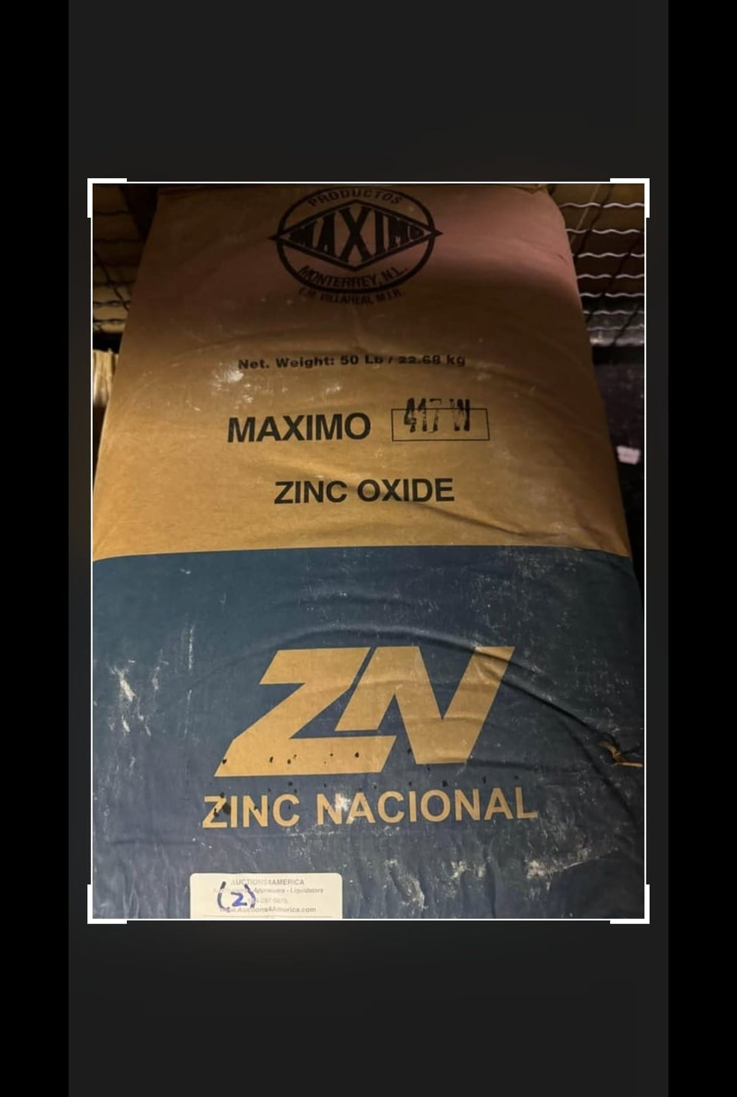Maximo Zinc Oxide 50 LB Bag (22.68 Kg) - Zinc Nacional