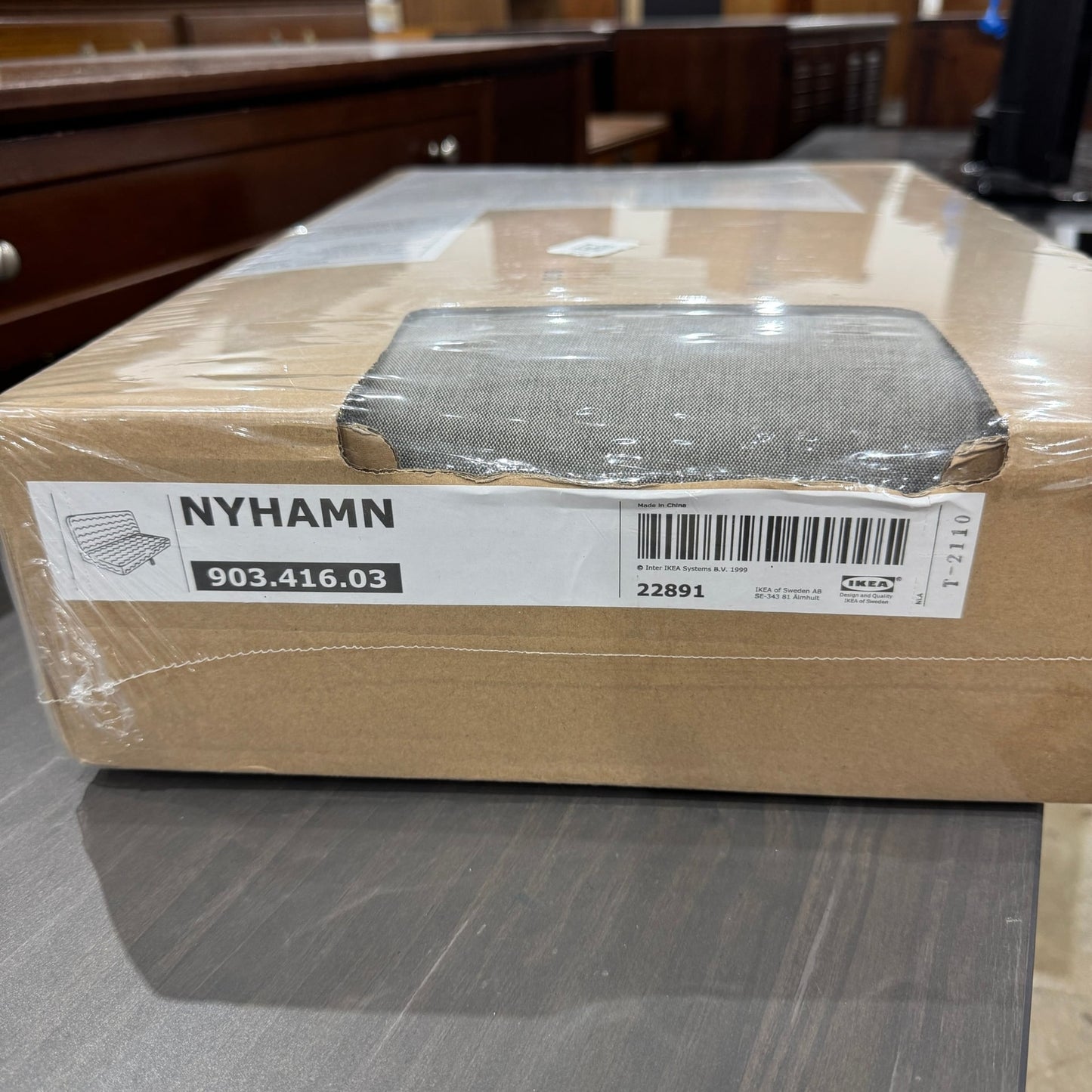NYHAMN Sofa-bed Cover Grey