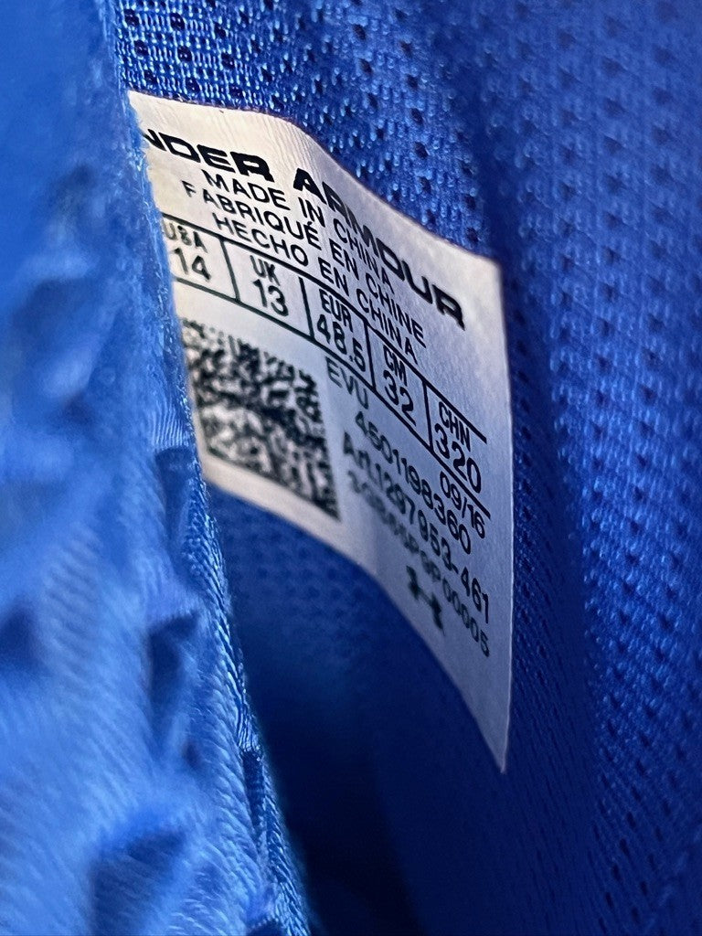 UNDERARMOUR SHOES BLUE COLOR SIZE 48.5
