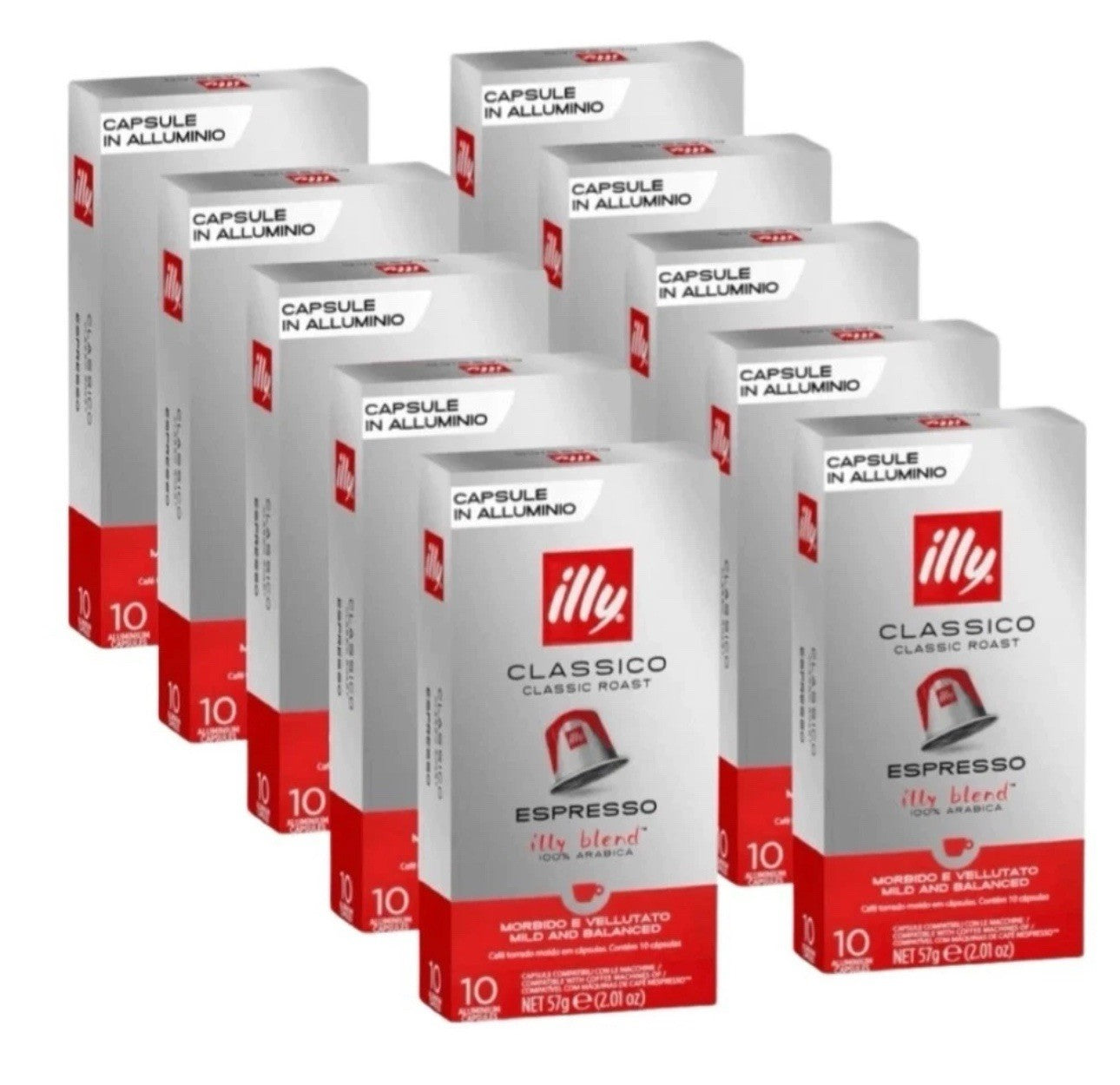 Illy Classico Roast Espresso Capsules Bulk 100pk Coffee Pods 10 X 10 Pk Exp 9/24