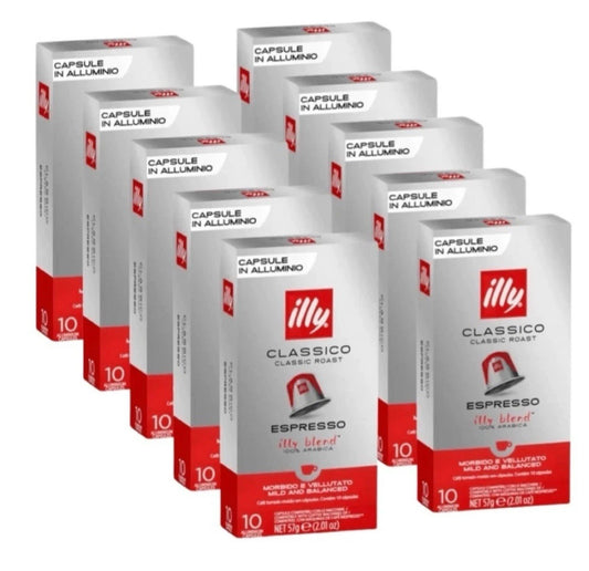 Illy Classico Roast Espresso Capsules Bulk 100pk Coffee Pods 10 X 10 Pk Exp 9/24