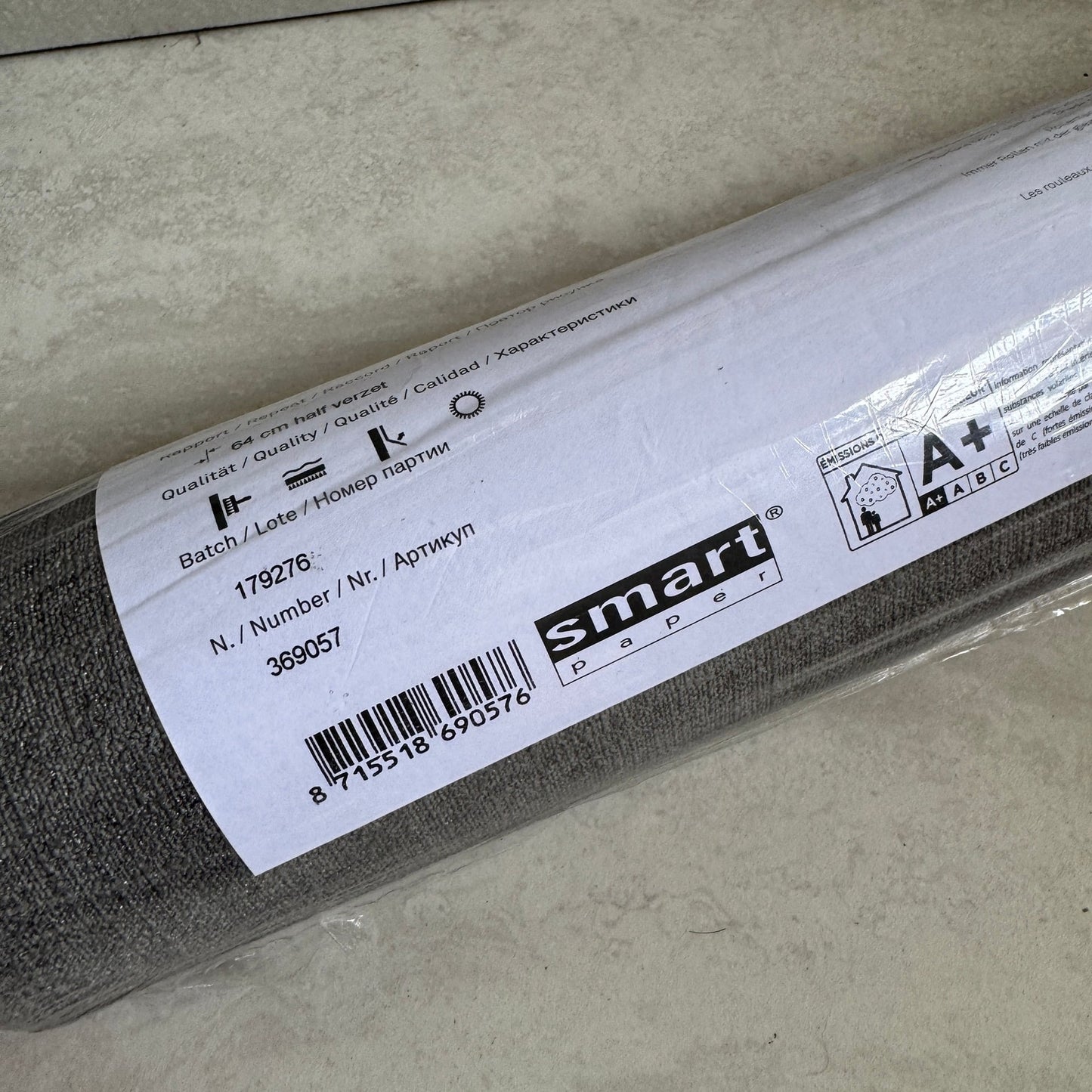 Eijffinger Grey Textured Wallpaper New in Packaging