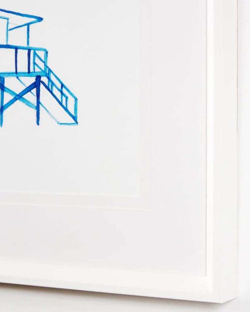 Wallshoppe 'Malibu Lifeguard Stand' Framed Art By Nathan Turner