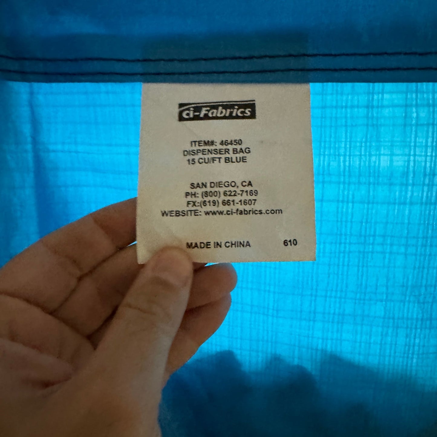 Industrial Blue Fabric Collection Funnel