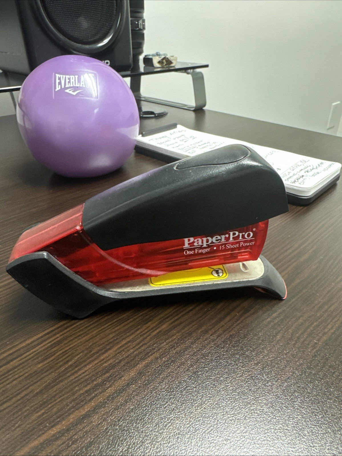 Paper Pro The Prodigy One Finger 25 Sheet Power Manual Stapler Red Jam Free