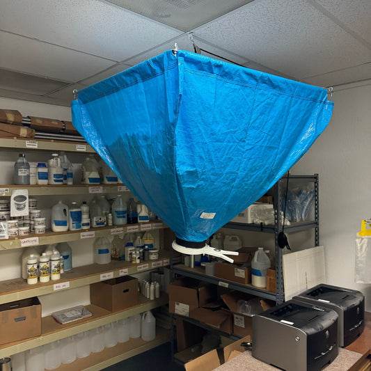 Industrial Blue Fabric Collection Funnel