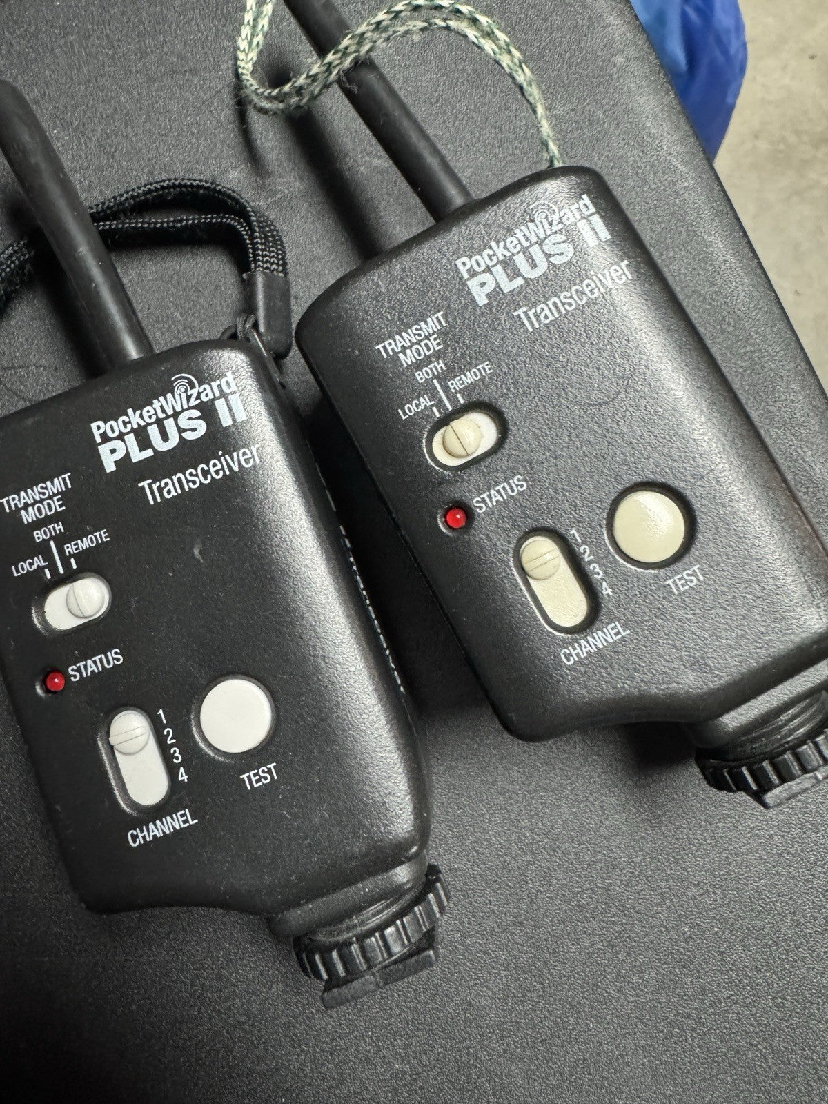 Pocket Wizard Plus II Transceiver Pair 2 units with 1 cord