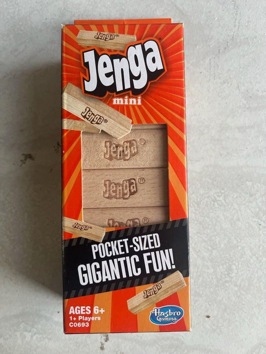 Jenga 6" Mini Game Hardwood Blocks Pocket-Sized Family Party Hasbro zac