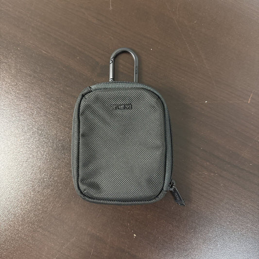 TUMI Black Nylon Small Pouch with Carabiner Clip