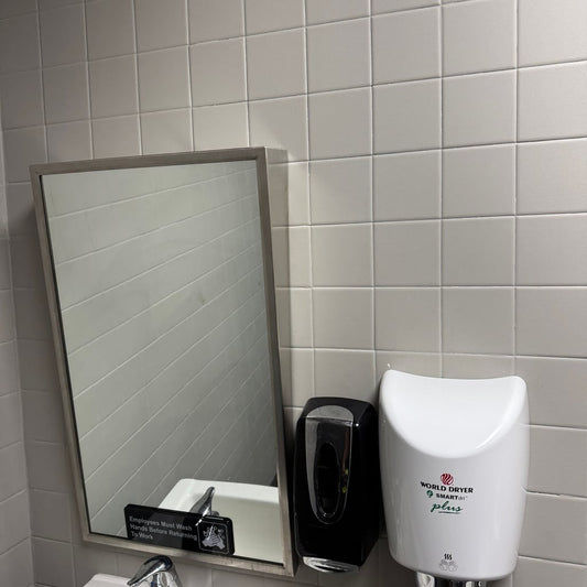 World Dryer K-974P Automatic Hand Dryer + mirror!