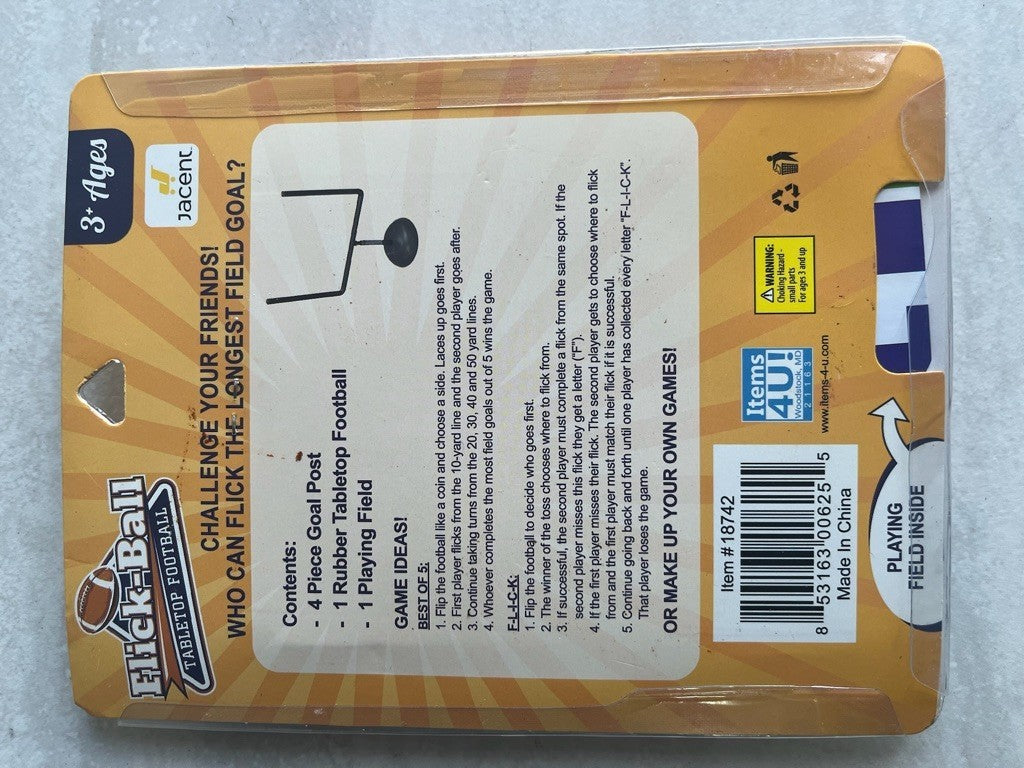 Flick-Ball Tabletop Football ages 3+ Nip Playing field included