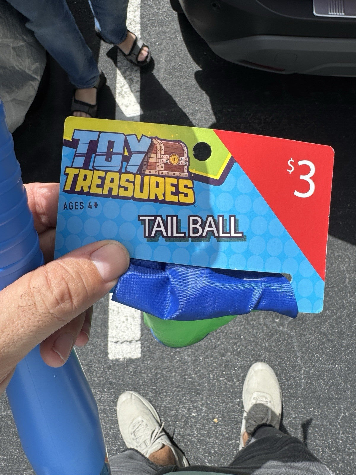 Toy Treasures Tail Ball KIDS LOVE THEM Soft Ball End w/ 36" Streamer Easy Clean!