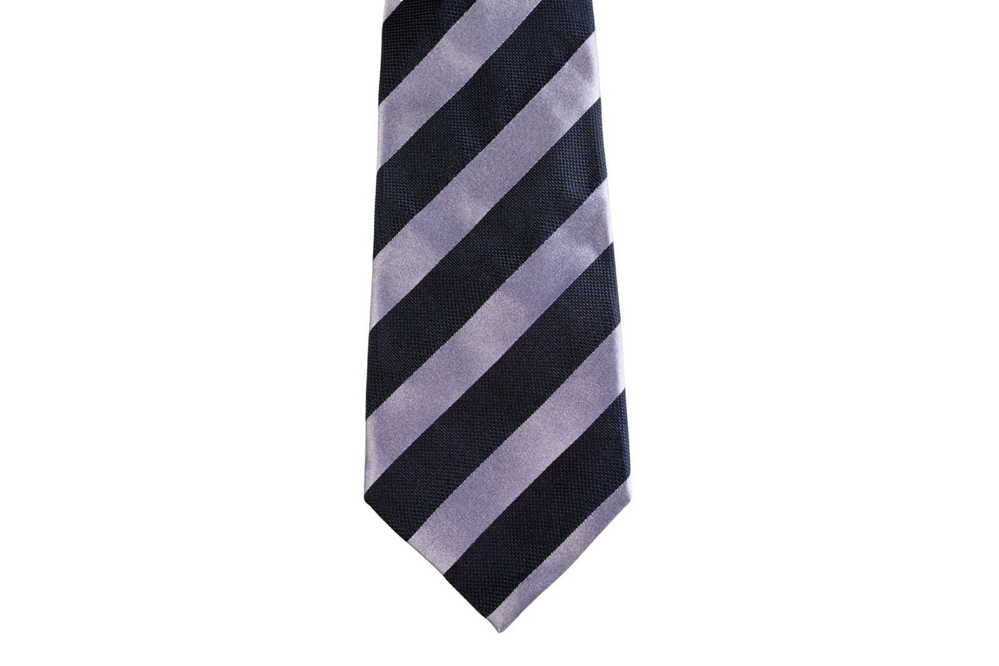 TUMI Men's Classic 100% Silk Necktie ITALY Luxury Geometric Blue/ Purple