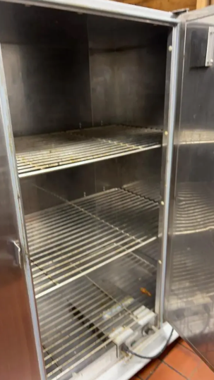 Used Carter Hoffman mobile banquet warming cabinet