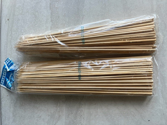 300 Pack 10 Inch Eco Friendly Bamboo Skewers Thin Pinchos for Grilling