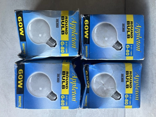 4 APPLETON 60WA G-80 LIGHT BULBS