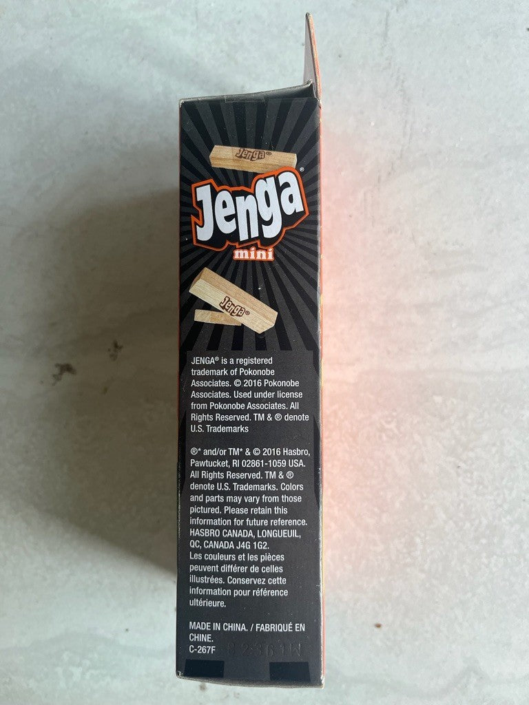 Jenga 6" Mini Game Hardwood Blocks Pocket-Sized Family Party Hasbro zac