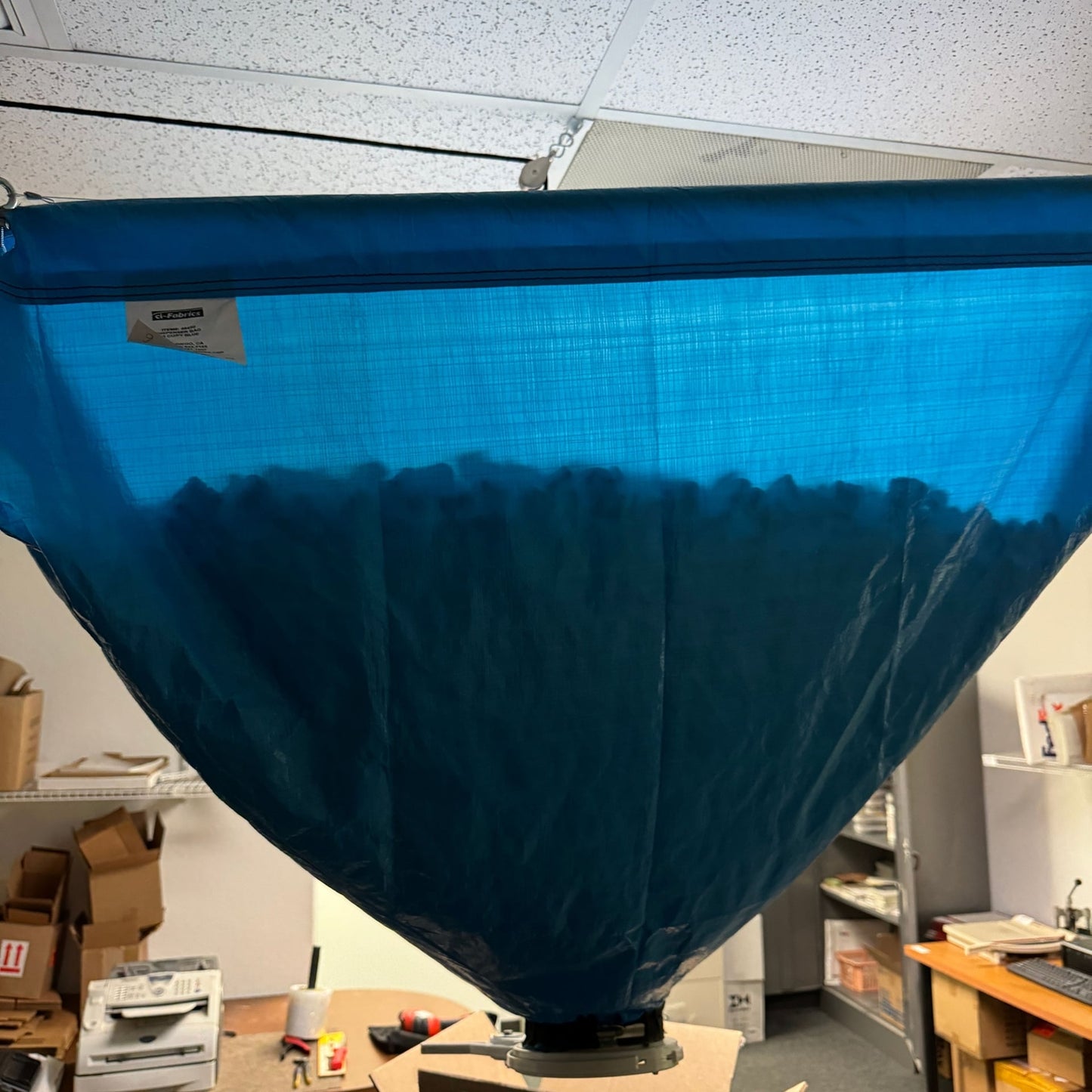 Industrial Blue Fabric Collection Funnel