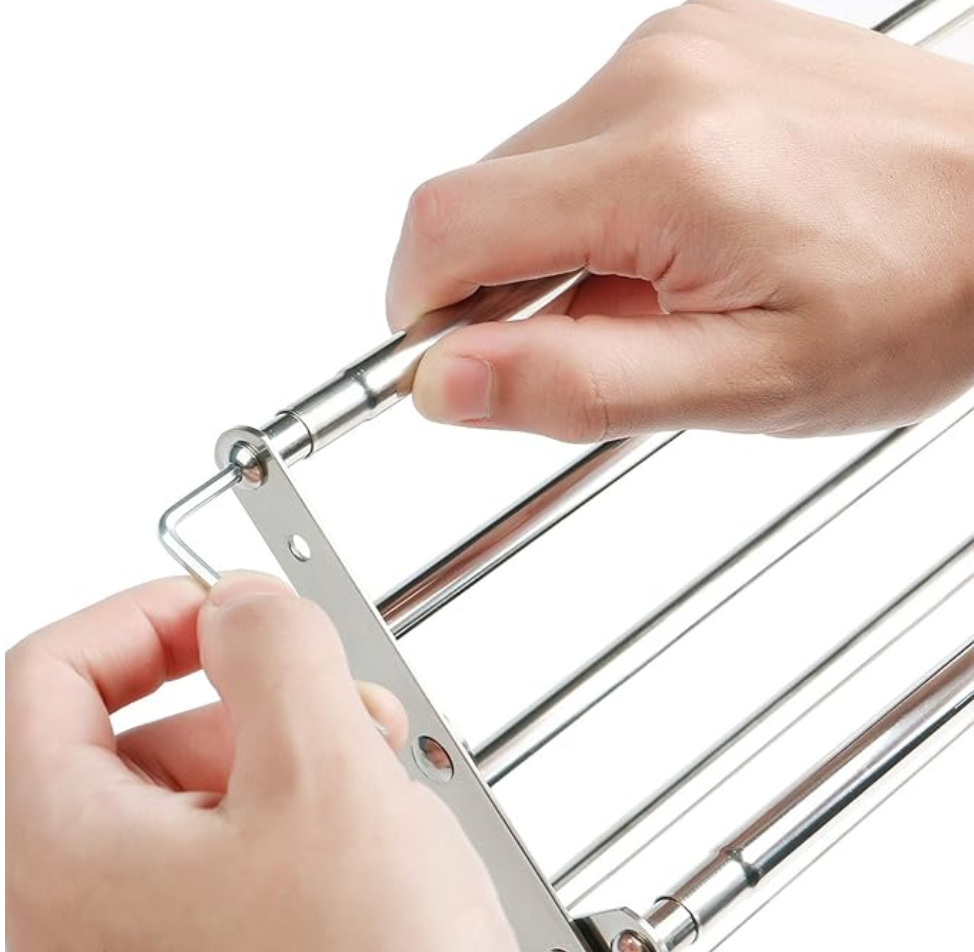 Stainless Steel Spacesaving Towel Rack Wall Mounted Retractable Huge Capacity