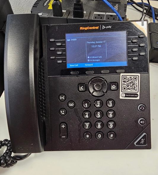 Used RingCentral Poly VVX450 VOIP Telephones